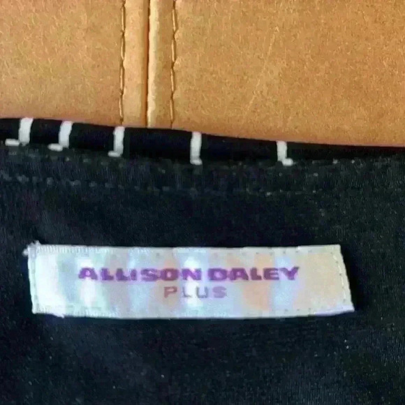 Striped Black and White Women's Blouse - Picture 2 of 5